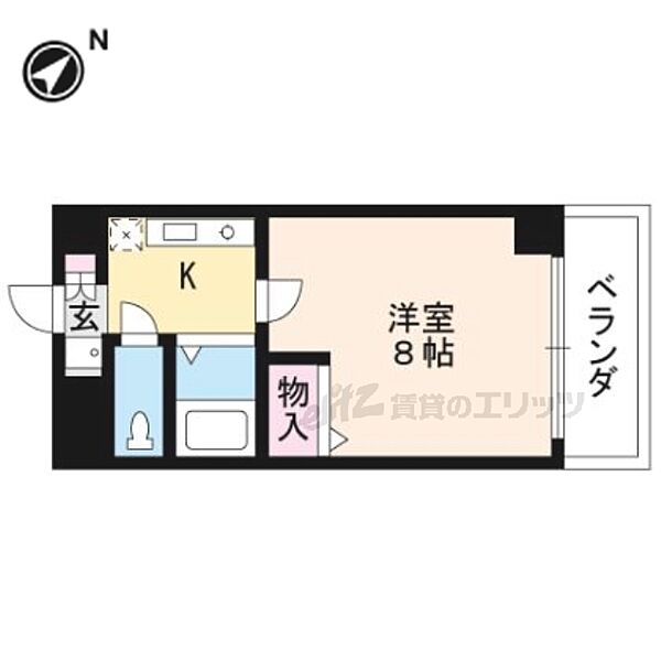 パレ南笠佐わらび 417｜滋賀県草津市笠山４丁目(賃貸マンション1K・4階・23.31㎡)の写真 その2