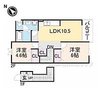 滋賀県彦根市野良田町（賃貸アパート2LDK・2階・51.67㎡） その2