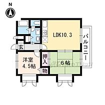 滋賀県大津市丸の内町（賃貸アパート2LDK・1階・45.50㎡） その2