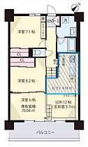 パークロード川口 702 ｜ 埼玉県川口市川口5丁目17-36（賃貸マンション3LDK・7階・70.04㎡） その2