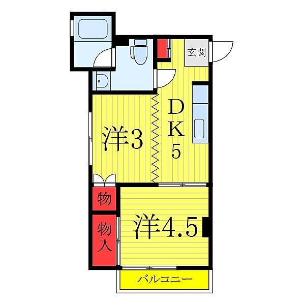 ムーンプレイス望月ビル 203｜東京都豊島区北大塚3丁目(賃貸マンション1R・2階・31.35㎡)の写真 その2