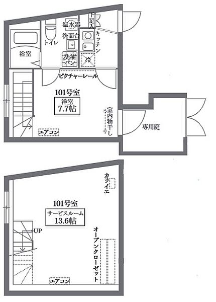 COCOCUBE北千住II ｜東京都足立区千住宮元町(賃貸マンション1SK・地下1階・44.32㎡)の写真 その2