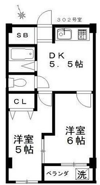 ステイエム高島平 302｜東京都板橋区高島平5丁目(賃貸マンション2DK・3階・34.20㎡)の写真 その2