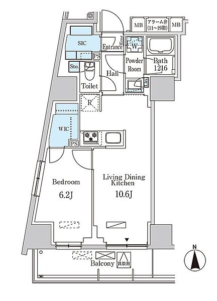 パークアクシス池袋 ｜東京都豊島区西池袋3丁目(賃貸マンション1LDK・13階・43.00㎡)の写真 その2