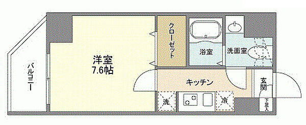 アルファコート王子2 ｜東京都北区王子3丁目(賃貸マンション1K・4階・25.83㎡)の写真 その2
