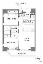 ラグゼナ戸田公園II 801 ｜ 埼玉県戸田市本町1丁目10-14（賃貸マンション2LDK・8階・56.38㎡） その2