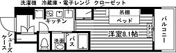 S-RESIDENCE伊都Attirant 2階1Kの間取り