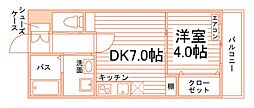 PHOENIX伊都 1DKの間取図画像