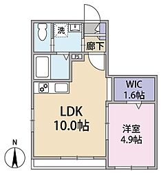 ファミール仲町 1LDKの間取図画像