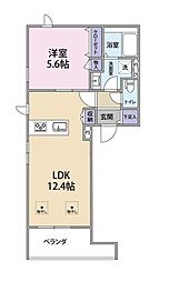 Fort Aristo 1LDKの間取図画像