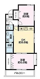 GraceForme 2DKの間取図画像