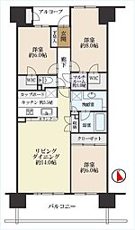 プリズム 3LDKの間取図画像