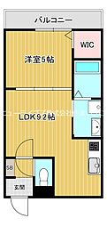 京阪本線 寝屋川市駅 徒歩10分の賃貸アパート 1階1LDKの間取り