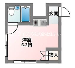 サンルート池田 ワンルームの間取図画像