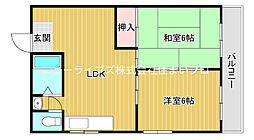 新光永住 2LDKの間取図画像