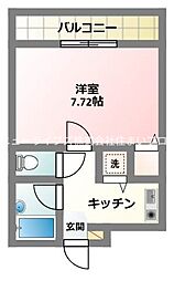 TAIHOレジデンス萱島 1Kの間取図画像