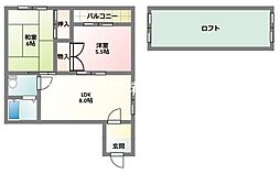 エスパレス 2LDKの間取図画像