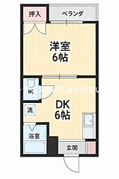 デーム向島 1DKの間取図画像