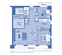 グランドメゾン覚王山通 3LDKの間取図画像