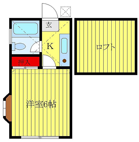東京都北区中十条2丁目(賃貸アパート1K・2階・17.75㎡)の写真 その2