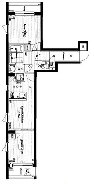 東京都板橋区高島平1丁目(賃貸マンション2DK・1階・41.68㎡)の写真 その2