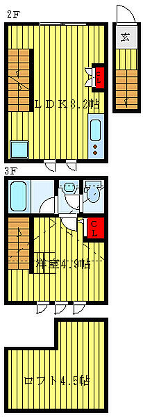 東京都豊島区池袋1丁目(賃貸アパート1LDK・2階・32.46㎡)の写真 その2