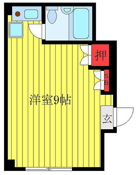 石川ビル 303｜東京都北区西ケ原1丁目(賃貸マンション1R・3階・17.01㎡)の写真 その2