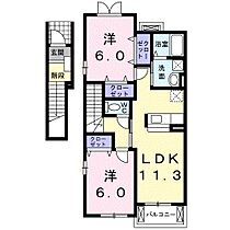 静岡県浜松市浜名区細江町三和（賃貸アパート2LDK・2階・58.48㎡） その2