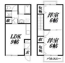 静岡県浜松市中央区葵西4丁目（賃貸テラスハウス2LDK・2階・52.80㎡） その2