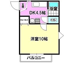 静岡県浜松市中央区根洗町（賃貸アパート1K・2階・30.00㎡） その2