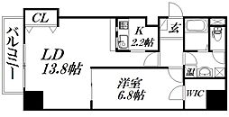 LaurelCourt常盤 1LDKの間取図画像