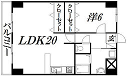 ルーチェ 1LDKの間取図画像