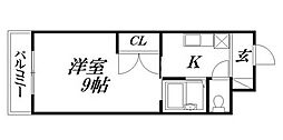 Avenue布橋 1Kの間取図画像