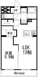 エクシード三方原I(南棟) 1LDKの間取図画像