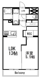 エクシード三方原III(北棟) 1LDKの間取図画像