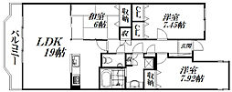 ディモーラ佐鳴台 3LDKの間取図画像