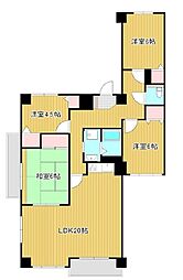 パークビュー四ツ池 4LDKの間取図画像