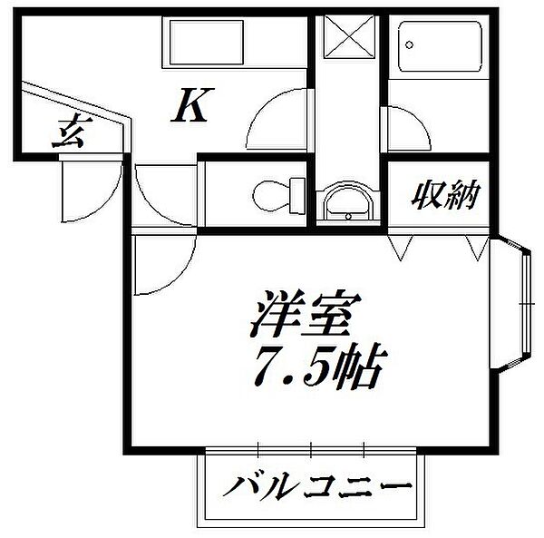 静岡県浜松市浜名区中条(賃貸アパート1K・2階・25.90㎡)の写真 その2