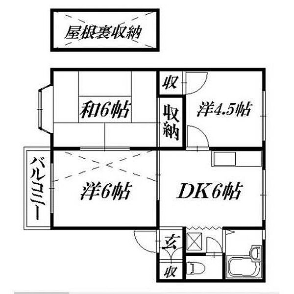 静岡県浜松市中央区名塚町(賃貸アパート3DK・2階・47.78㎡)の写真 その2