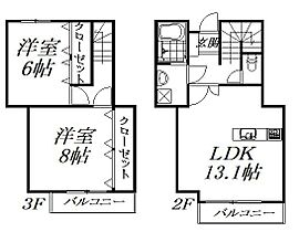 静岡県浜松市中央区佐藤2丁目（賃貸アパート2LDK・3階・65.41㎡） その2