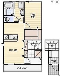 LOTUS河輪 1LDKの間取図画像