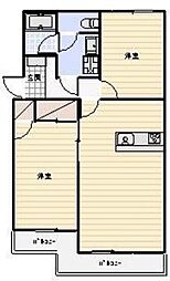 マンションストークNo.5 2LDKの間取図画像