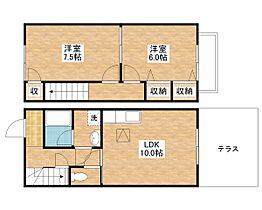 滋賀県野洲市行畑２丁目（賃貸テラスハウス2LDK・1階・59.64㎡） その2