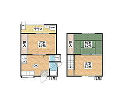 栄借家 1階3DKの間取り