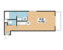 セルフィーユ下之郷 ワンルームの間取図画像
