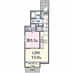グランドムールIII 103号室 1LDKの間取図画像