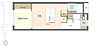 間取り：専有面積36.28m2の1LDK。居住用としてはもちろん、都心でのセカンドハウス等にもご検討いただけます。