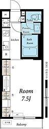 リブリ・鶴瀬 1Kの間取図画像