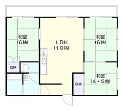 ドリーム常陸大宮 1階3LDKの間取り