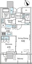 東京都台東区蔵前１丁目（賃貸マンション1LDK・18階・40.17㎡） その2